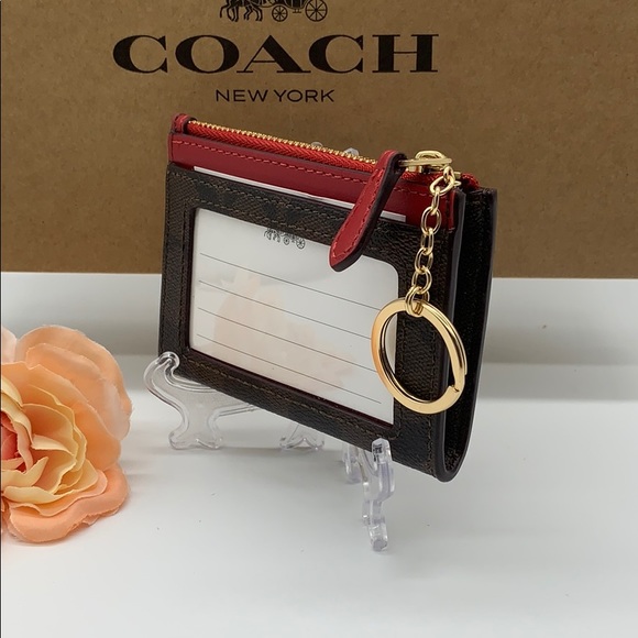 Mini Skinny Id Case In Signature Canvas Im/Brown T - Picture 10 of 16